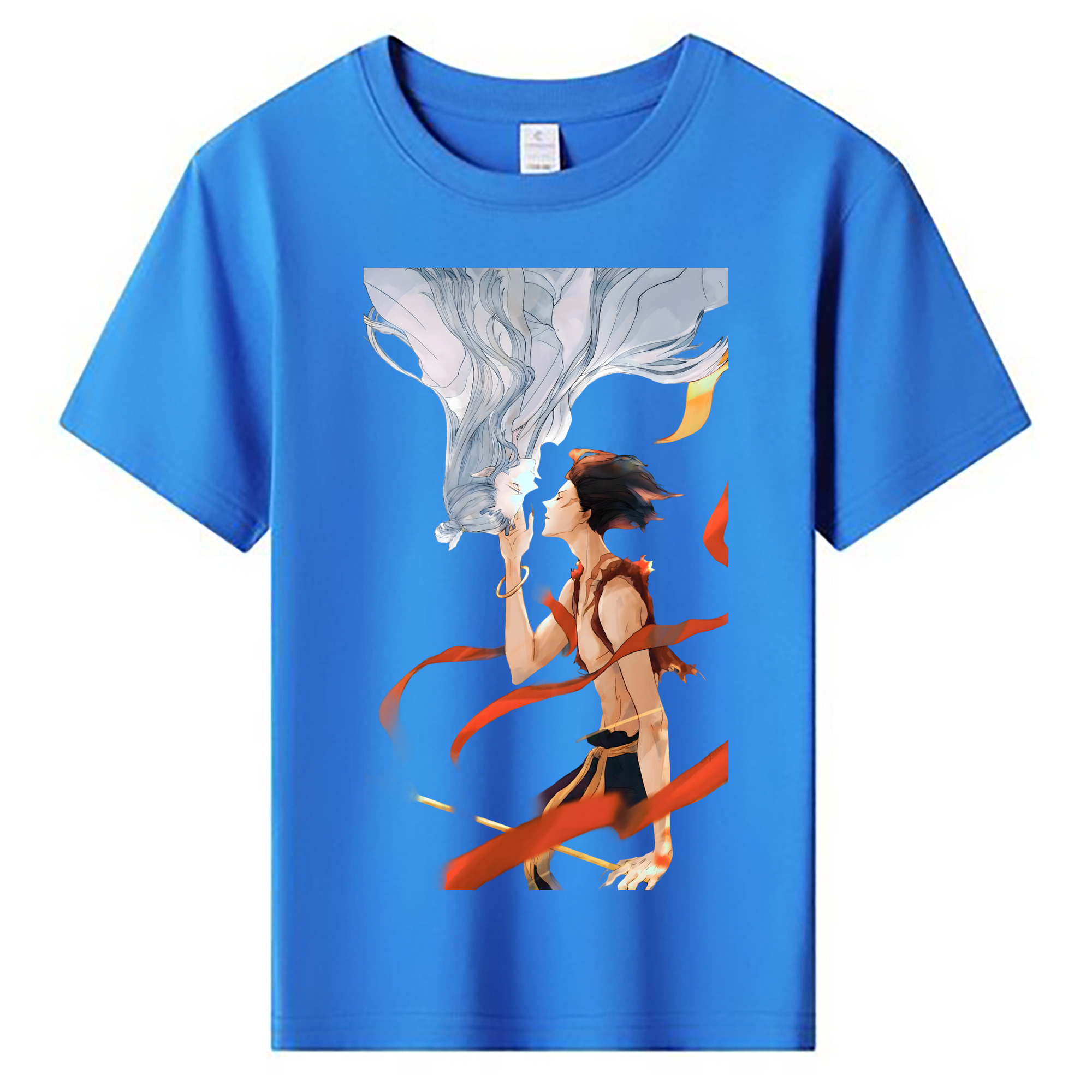（画像用） Ne Zha 2 ナタ 魔童の大暴れ 綿100％キッズTシャツ（フロントプリント）
